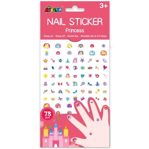 Avenir Nail Sticker Big Κωδ 60521 Παιδικά Αυτοκόλλητα Νυχιών 78 Τεμάχια - Princess